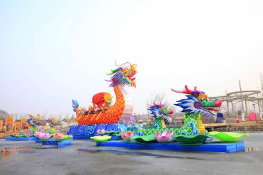 ejderha Çin fener festivalinde