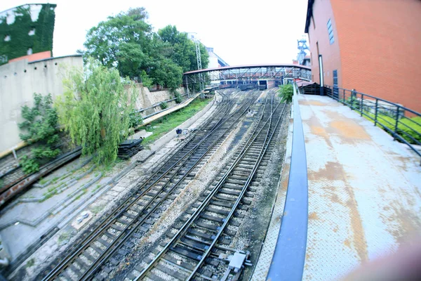 Freight train tracks — Stock Photo, Image