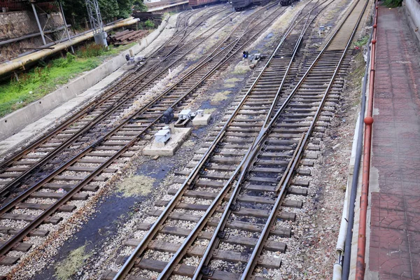 Vías del tren de mercancías —  Fotos de Stock