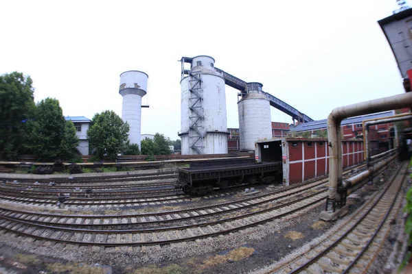 Freight train tracks — 图库照片