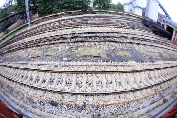 Freight train tracks — Stock Photo, Image