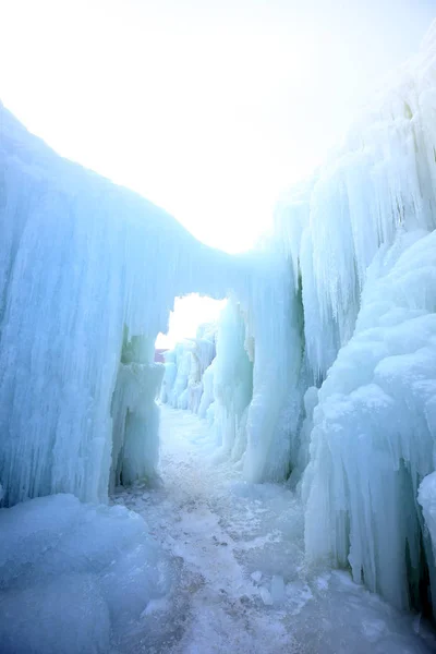 Ice waterfall — Stock Photo, Image