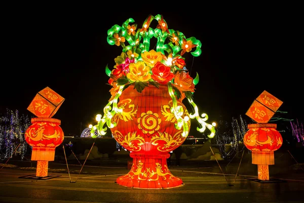 Chinese lanterns at night