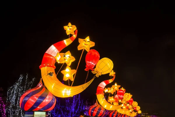 Chinese lantaarns 's nachts — Stockfoto