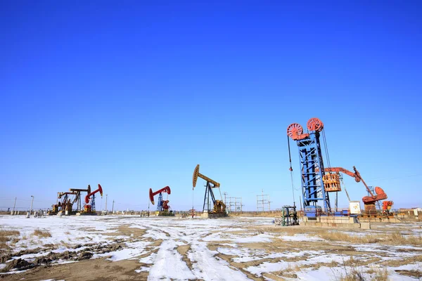 Scena pola naftowego — Zdjęcie stockowe