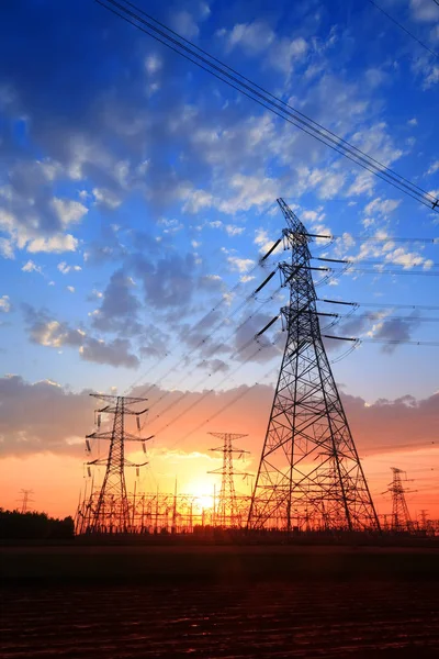 The pylon in the evening — Stock Photo, Image