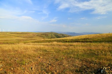 Sonbaharda teraslı tarlalar