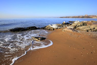 Kış sahili manzarası