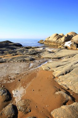 Kış sahili manzarası