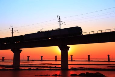 Denizde demiryolu köprüsü