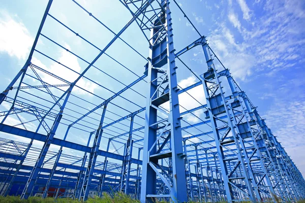 The construction of steel structure — Stock Photo, Image