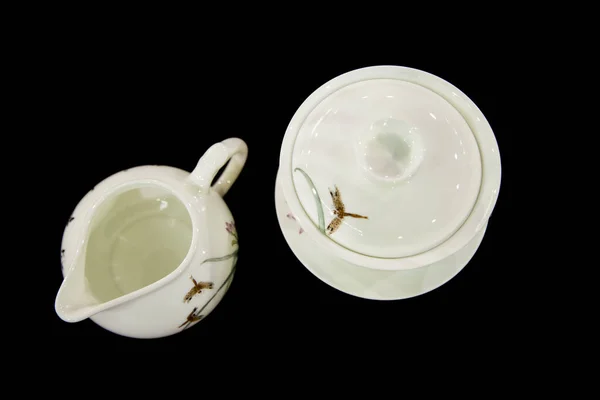 Китайский керамический чайный сервиз — стоковое фото