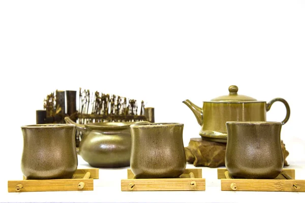 Conjunto de chá cerâmico da China — Fotografia de Stock