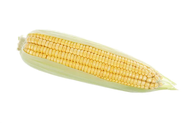 Крупним планом кукурудза, білий фон — стокове фото