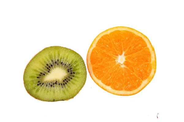Oranges and kiwi fruit — Stock Photo, Image