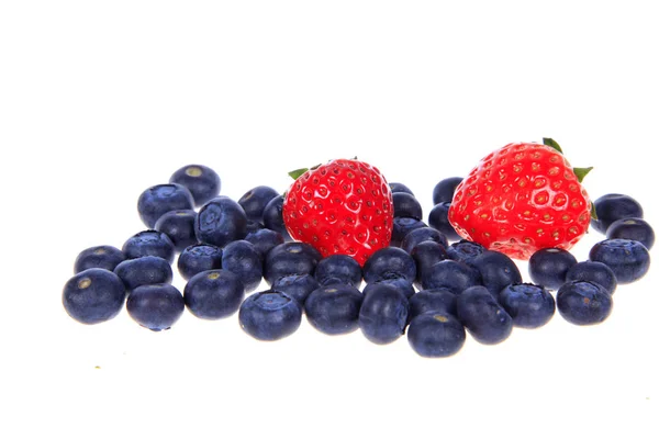 Blåbär och jordgubbar — Stockfoto