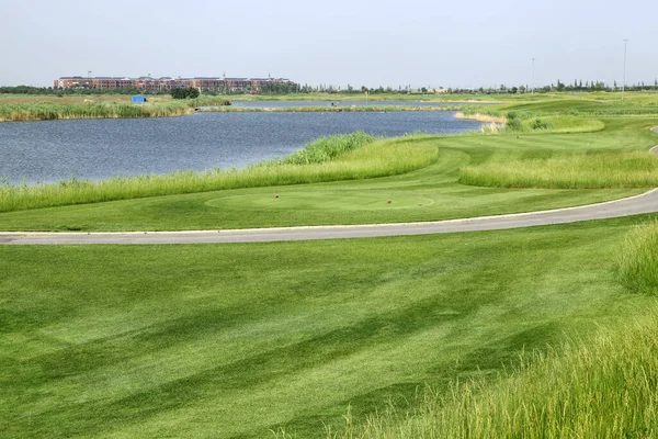 Paisaje Del Campo Golf Actividades Ocio — Foto de Stock