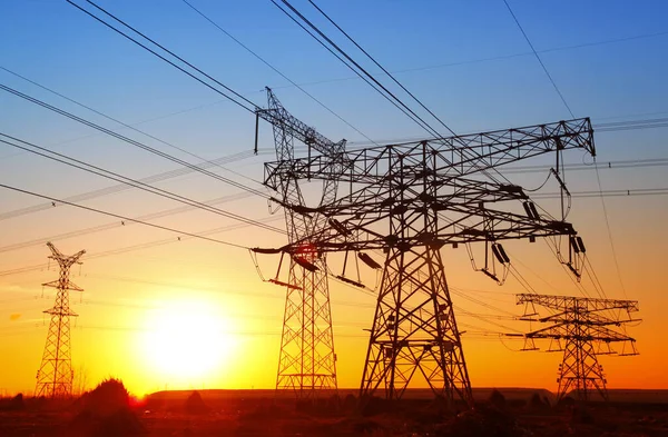 Evening Pylon Outline Very Beautiful — Stock Photo, Image