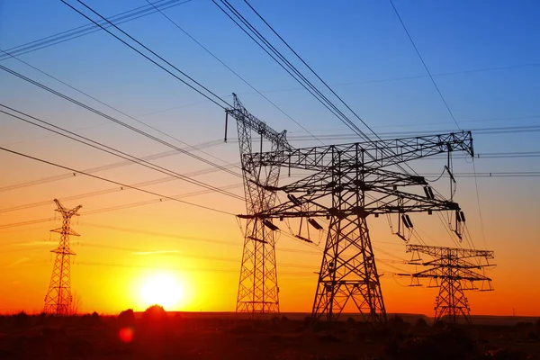 Evening Pylon Outline Very Beautiful — Stock Photo, Image