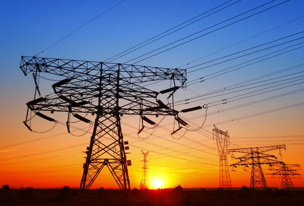 Evening Pylon Outline Very Beautiful — Stock Photo, Image