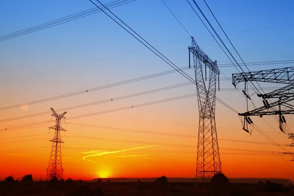 Evening Pylon Outline Very Beautiful — Stock Photo, Image