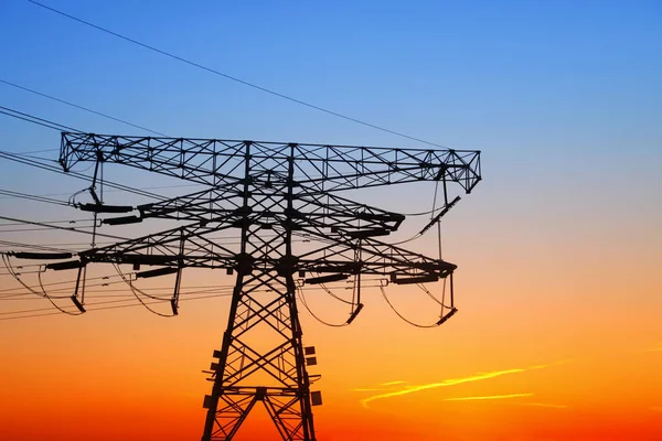 Evening Pylon Outline Very Beautiful — Stock Photo, Image