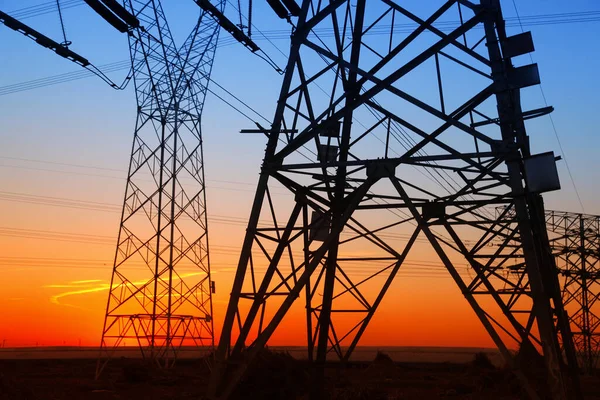 Evening Pylon Outline Very Beautiful — Stock Photo, Image