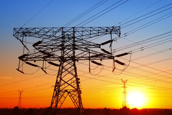 Evening Pylon Outline Very Beautiful — Stock Photo, Image