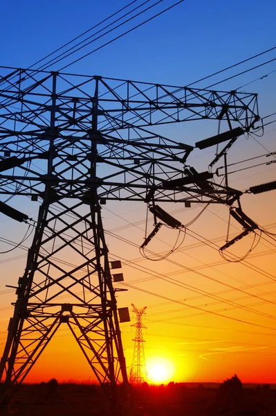 Evening Pylon Outline Very Beautiful — Stock Photo, Image