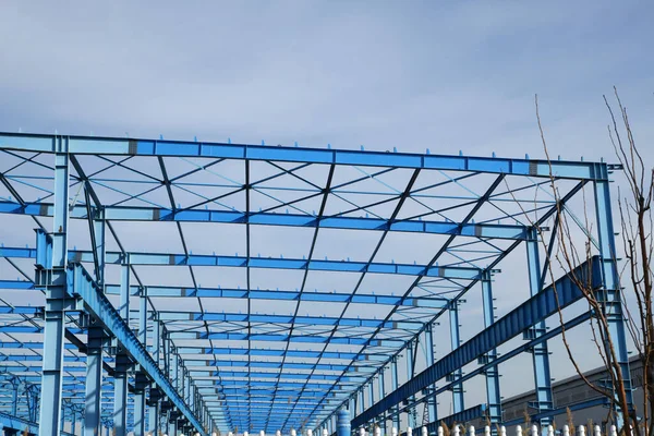 Steel Frame Structure Blue Sky — Stock Photo, Image