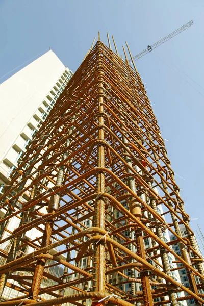 Steel Grid Construction Site — Stock Photo, Image