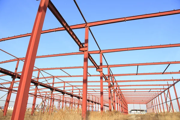 Canteiro Obras Estrutura Aço Está Construção — Fotografia de Stock