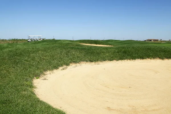 Areia Bunker Campo Golfe — Fotografia de Stock