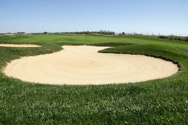 Zandbunker Golfbaan — Stockfoto