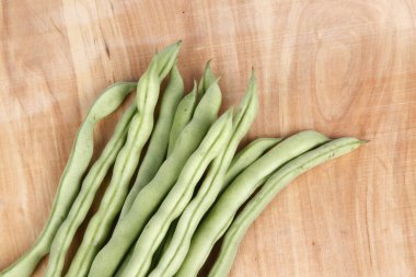 Taze fasulye, yakın plan.