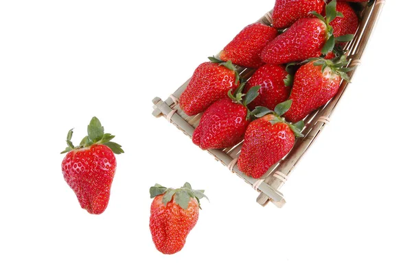 딸기는 맛있는 과일의 일종입니다 클로즈업해서 — 스톡 사진