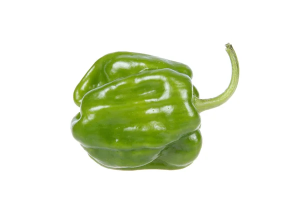 Green Peppers Close White Background — Stock Photo, Image