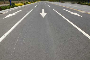 Şehir otoyolu, yakın plan.
