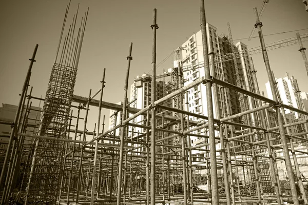 Steel Grid Construction Site — Stock Photo, Image