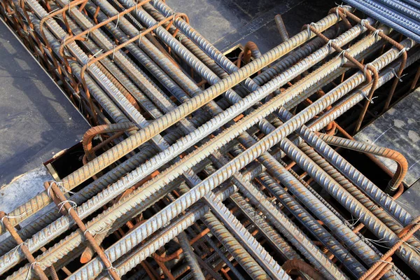 Steel Grid Construction Site Royalty Free Stock Photos