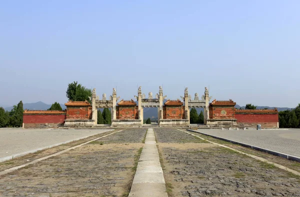 Qingdynastin Kejsare Mausoleum Kina Qing Dongling Longfeng Dörr — Stockfoto