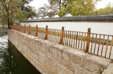 Çin klasik bahçe duvarları, çok güzel.