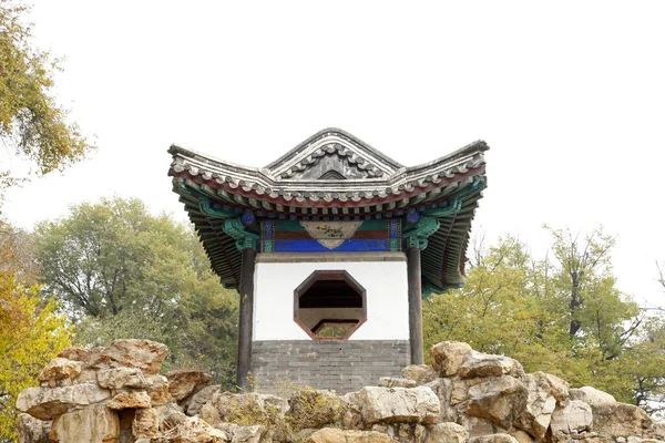Čínská Klasická Zahrada Zde Pavilon Skalky Velmi Krásná — Stock fotografie