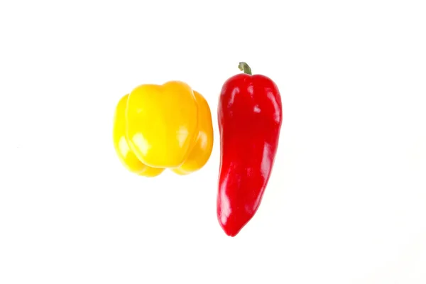 Colorful Peppers White Background — Stock Photo, Image