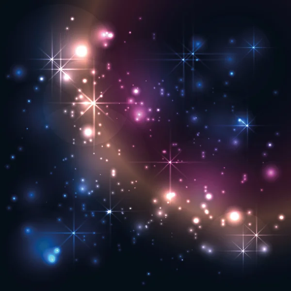 Univers, galaxie avec étoiles, vecteur abstrait — Image vectorielle