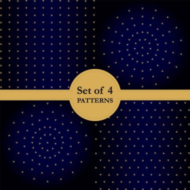 Dört desen tasarımı için bir dizi.