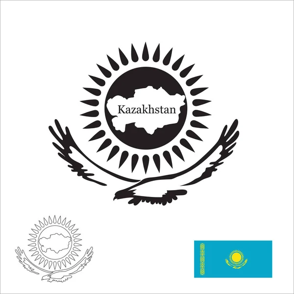 Символы Республики Казахстан — стоковый вектор