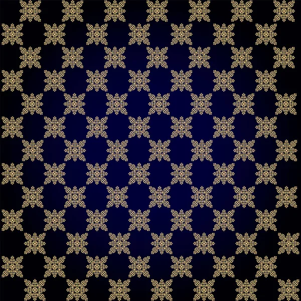 Modèle d'or asiatique sur un fond bleu . — Image vectorielle
