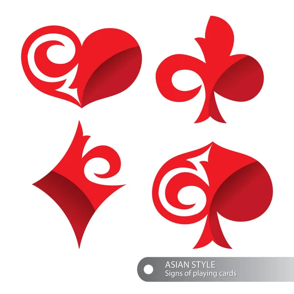 A set of playing card suits. — Stock Vector