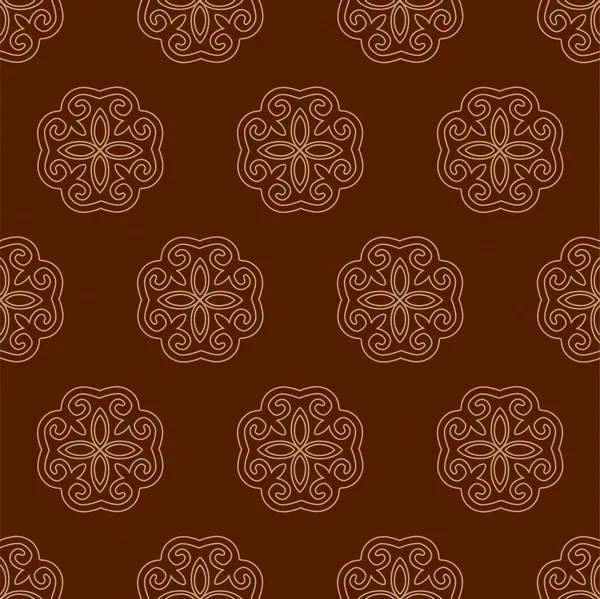 Motifs sans couture. Kazakh, Asiatique, floral, motif floral . — Image vectorielle